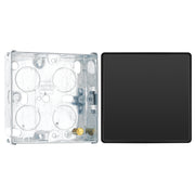 BG Evolve Black Chrome Intermediate Edge to Edge Rocker Switch PCDBC13EB with 25mm Steel Back Box