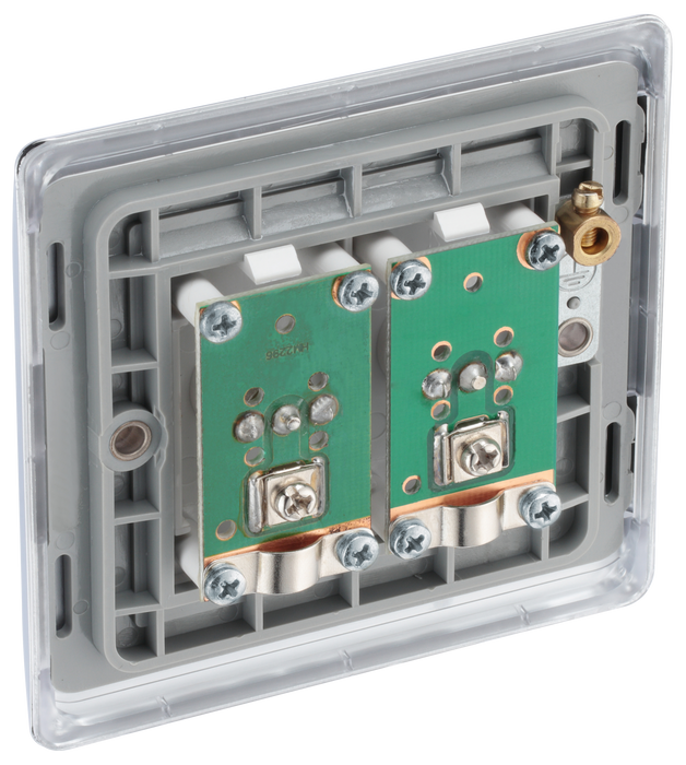 NPC61 Back - This coaxial socket from British General has 2 connection points for TV or FM aerial connections.