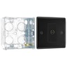 BG Nexus Matt Black Single Isolated Coaxial Socket NFB62 with 35mm Steel Back Box
