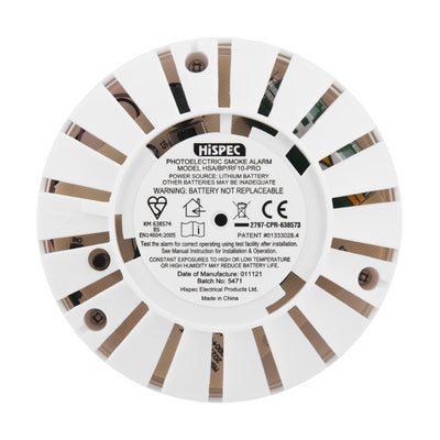 Extinguishers & Equipment: Radio-Interlinked Sealed Battery Powered Smoke & Heat Alarms - Hispec RF10-PRO Range Heat Alarm by HiSPEC (SAFELINCS-HIRFLBHE)