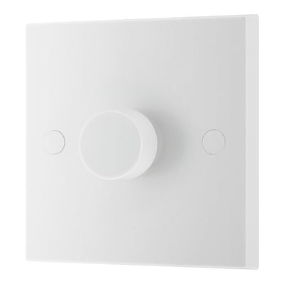 BG 981 Moulded Square Edge | White | 1 Gang 200W 2 Way Trailing Edge Dimmer Switch by British General (BG-981)