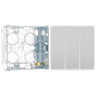 BG Evolve Brushed Steel 2 Way Triple Edge to Edge Rocker Switch PCDBS43EW with 35mm Steel Back Box