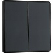 BG Evolve Matt Grey 2 Gang 2-Way 20A Edge to Edge Rocker Light Switch | PCDMG42EB by British General (BG-PCDMG42EB)