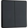 BG Evolve Matt Grey 2 Gang 2-Way 20A Edge to Edge Rocker Light Switch | PCDMG42EB by British General (BG-PCDMG42EB)