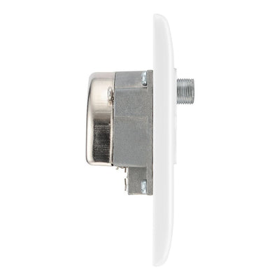 BG 867 Moulded Round Edge | White | 3 Gang Triplex TV FM and SAT Socket