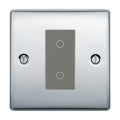 BG Nexus Polished Chrome Single Master Touch Dimmer Switch Grey Insert