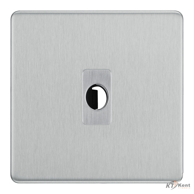 BG Nexus Screwless Brushed Steel Flex Outlet FBSFLEX