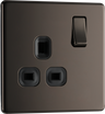 BG FBN21B Nexus Screwless Flat-Plate Single Switched Plug Socket by British General (BG-FBN21B)