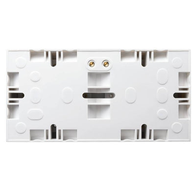 BG 909 Moulded Square Edge | White | 37mm | 2x 1 Gang Dual Surface Pattress by British General (BG-909)