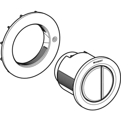 Geberit Type 01 WC Dual Flush Button Alpine White - 116.050.11.1 by Geberit (Geberit-116.050.11.1)