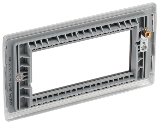NBSEMR4 Back - The Euro Module range from British General combines plates and interchangeable modules so you can configure your own bespoke switches and sockets.