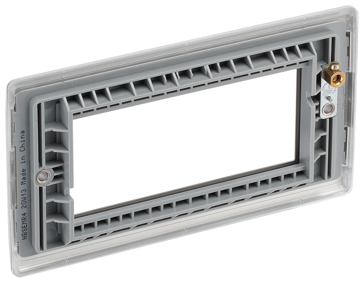 NBSEMR4 Back - The Euro Module range from British General combines plates and interchangeable modules so you can configure your own bespoke switches and sockets.