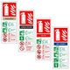 White Rigid Plastic Extinguisher ID Signs