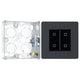 BG Evolve Matt Grey 2 Gang 200W Trailing Edge Secondary Touch Dimmer PCDMGTDS2B with 25mm Steel Back Box