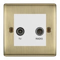 BG Nexus Metal Antique Brass TV & FM Socket NAB66W