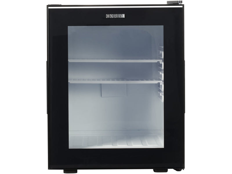 Corby Eton 35L Glass Door Minibar in Black - UK Plug
