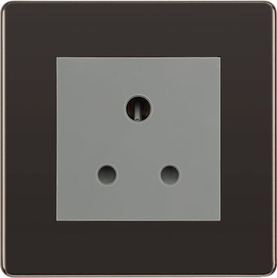 BG Nexus Screwless Black Nickel 5A Unswitched Socket FBN29MG by British General (BG-FBN29MG)