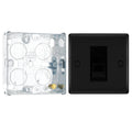 BG Nexus Matt Black Single RJ11 Data Outlet NFBRJ111 with 25mm Steel Back Box