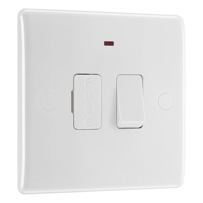 BG Nexus 13A 2 Pole Neon Switched Fused Connection Unit & 50mm Pattress Back Box