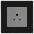 BG Flatplate Screwless Matt Black 2A Unswitched Socket FFB28MG