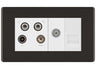 BG Screwless Black Nickel Quadplex Combination TV Socket FBN69W by British General (BG-FBN69W)