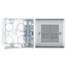 BG Nexus Brushed Steel 2 Gang RJ11 Double Data Outlet NBSRJ112 with 35mm Steel Back Box