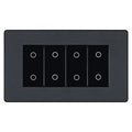 BG Evolve Matt Grey Screwless Quad Secondary Touch Dimmer Switch PCDMGTDS4B
