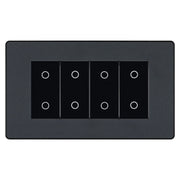 BG Evolve Matt Grey Screwless Quad Secondary Touch Dimmer Switch PCDMGTDS4B by British General (BG-PCDMGTDS4B)