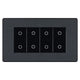 BG Evolve Matt Grey Screwless Quad Secondary Touch Dimmer Switch PCDMGTDS4B