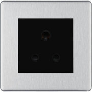 BG Nexus Screwless Brushed Steel 5A Unswitched Socket FBS29MB by British General (BG-FBS29MB)