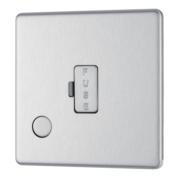 FBS55 Front - This 13A fused and unswitched connection unit from British General provides an outlet from the mains containing the fuse ideal for spur circuits and hardwired appliances.