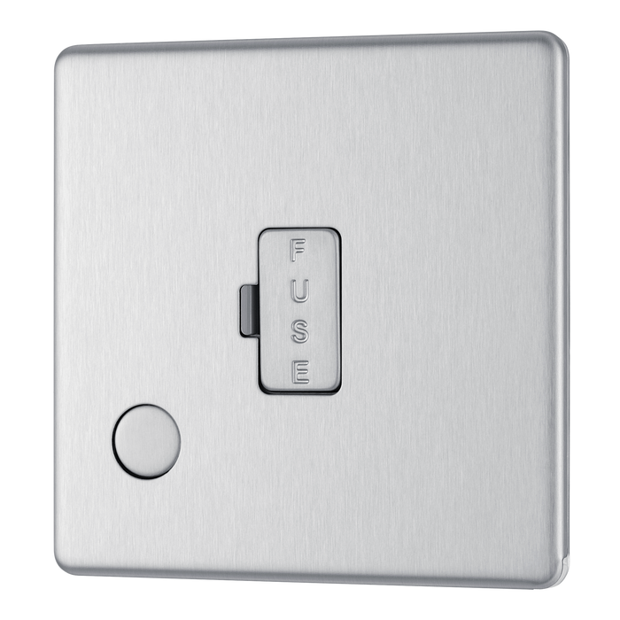 FBS55 Front - This 13A fused and unswitched connection unit from British General provides an outlet from the mains containing the fuse ideal for spur circuits and hardwired appliances.