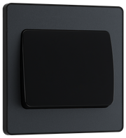 BG Evolve PCDMG12WB Matt Grey1 Gang 20A 16AX 2 Light Switch-Black Insert by British General (BG-PCDMG12WB-Shopify-SA_1)