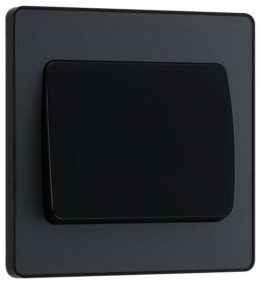 PCDMG12WB Front - This Evolve Matt Grey 20A 16AX single light switch from British General will operate one light in a room.