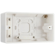 BG 878 Moulded White Round Edge 2 Gang 50mm | Surface Box by British General (BG-878)