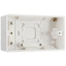 BG 878 Moulded White Round Edge 2 Gang 50mm | Surface Box by British General (BG-878)