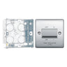 BG Nexus Polished Chrome 10A Triple Pole Fan Isolator Switch NPC15 with 35mm Steel Back Box