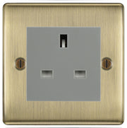 BG Nexus Metal Antique Brass 13A Unswitched Socket NAB23G by British General (BG-NAB23G)