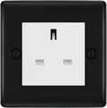 BG Nexus Metal Matt Black 13A Unswitched Socket NFB23W