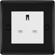 BG Nexus Metal Matt Black 13A Unswitched Socket NFB23W by British General (BG-NFB23W)