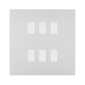 BG Evolve Brushed Steel 6 Gang Custom Grid Light Switch