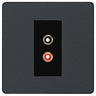 BG Evolve Matt Grey Euro Module RCA X 2 Outlet PCDMGRCA2B by British General (BG-PCDMGRCA2B)