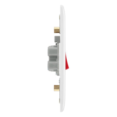BG 873 Moulded Round Edge | White | 2 Gang 45A 2 Pole Cooker Switch