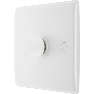 BG 881 Moulded Round Edge | White | 1 Gang 200W 2 Way Trailing Edge Dimmer Switch by British General (BG-881)