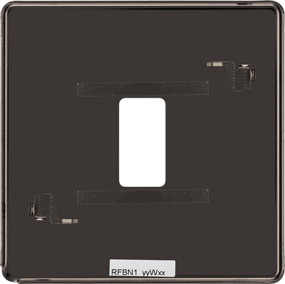 BG Electrical RFBN1 Nexus Grid Black Nickel Screwless Front Plate 1 Module