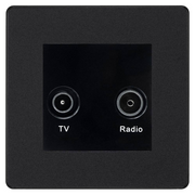 BG Evolve Matt Black TV & FM Socket PCDMBTVFMB by BG Evolve (BG-PCDMBTVFMB)