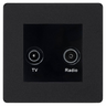 BG Evolve Matt Black TV & FM Socket PCDMBTVFMB by BG Evolve (BG-PCDMBTVFMB)
