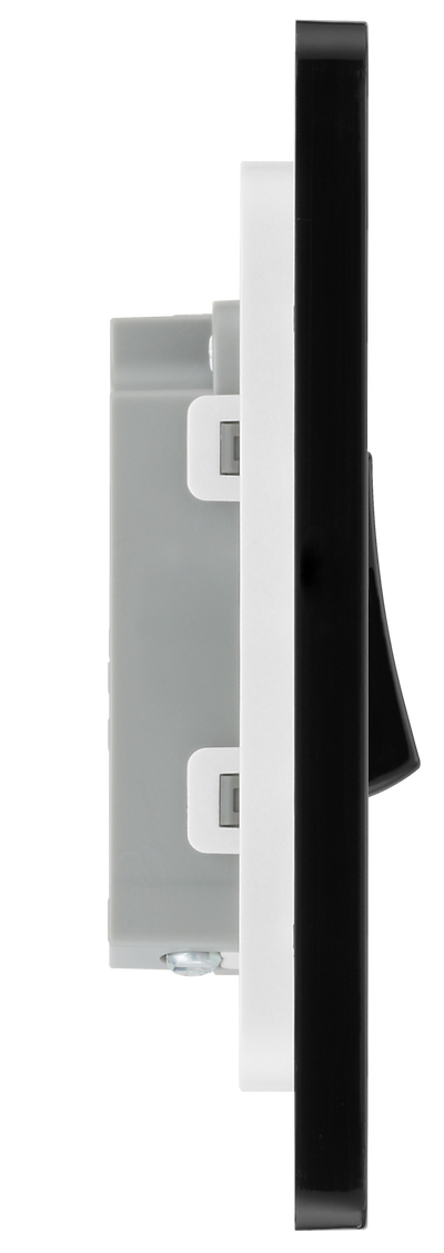 BG PCDDB12B Matt Blue Evolve 1 Gang 20A 16AX 2 Way Light Switch - Black Insert