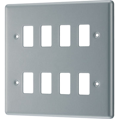 BG RMC8 Nexus Grid Metal Clad | 8 Module Front Plate by British General (BG-RMC8)
