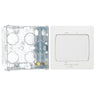 BG Evolve Pearlescent White 10A Triple Pole Fan Isolator Switch PCDCL15W with 35mm Steel Back Box
